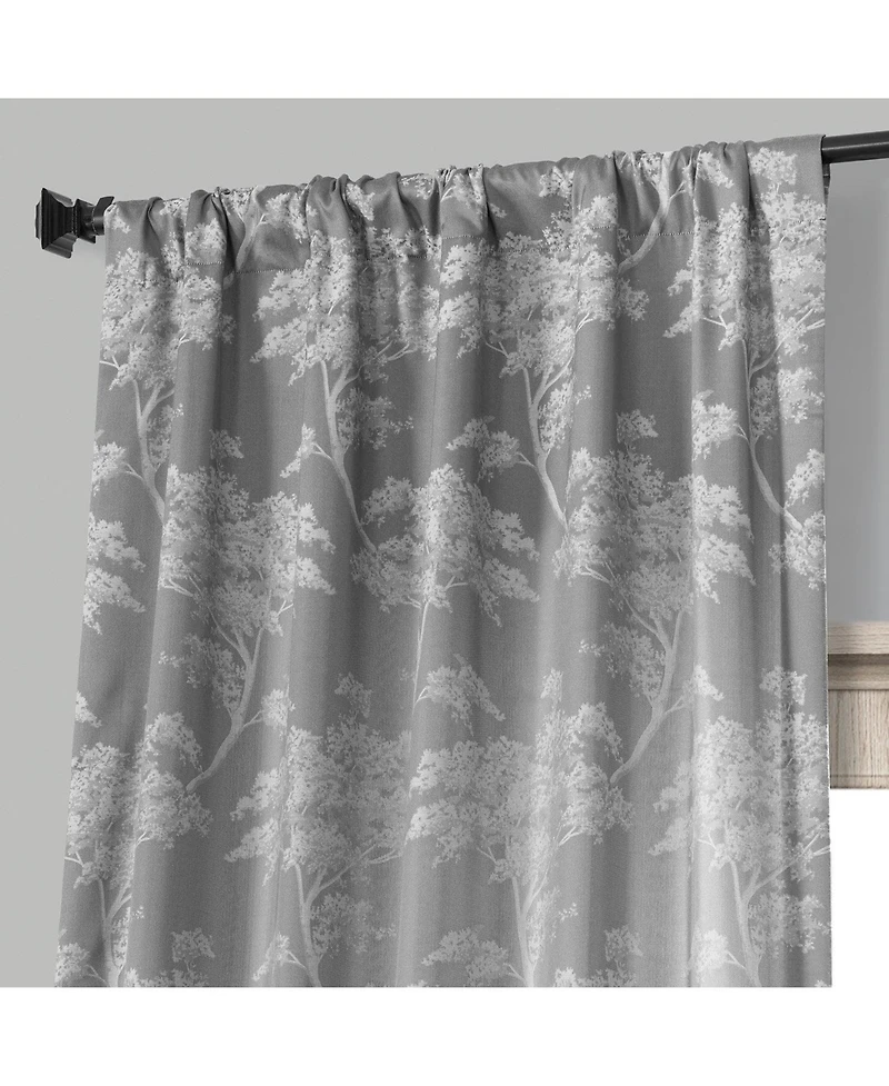 Half Price Drapes Sequoia Floral Faux Silk Jacquard Room Darkening Curtain