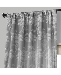Half Price Drapes Sequoia Floral Faux Silk Jacquard Room Darkening Curtain