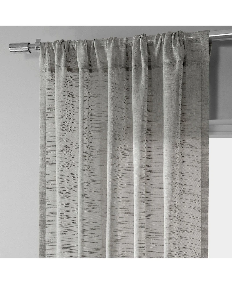 Half Price Drapes Faux Linen Sheer Curtain Pair (2 Panels
