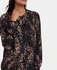 Nydj Women's Tie Neck Long Sleeve Top