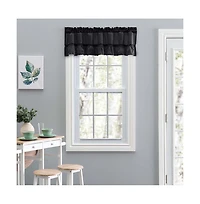 Ellis Stacey 1.5" Rod Pocket High Quality Fabric Solid Color Window Ruffled Filler Valance 54"x13