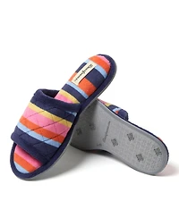 Dearfoams Women's Beatrice Quilted Microfiber Terry Shower Slide House Slipper