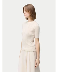 Gobi Cashmere Women's Ajour-Knit Silk Top