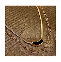 Sohi Women's The Sylvan-Snakechain Multi-Layer Necklace - California Gold