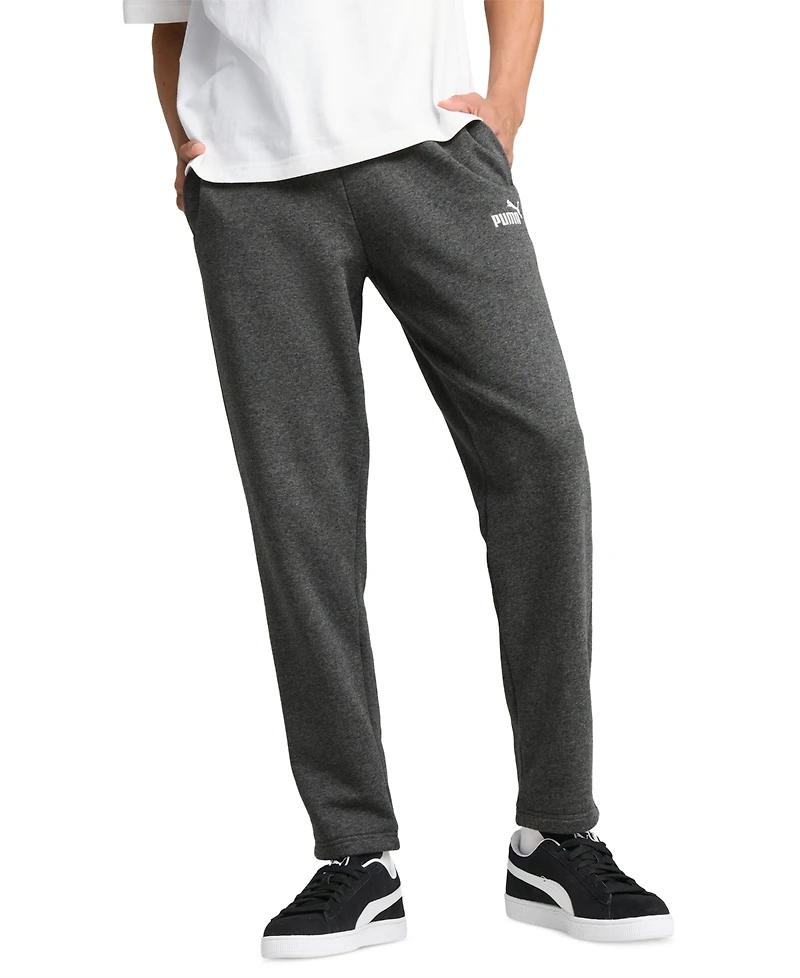 Puma Men's Logo Fleece Open Bottom Regular-Fit Sweatpants