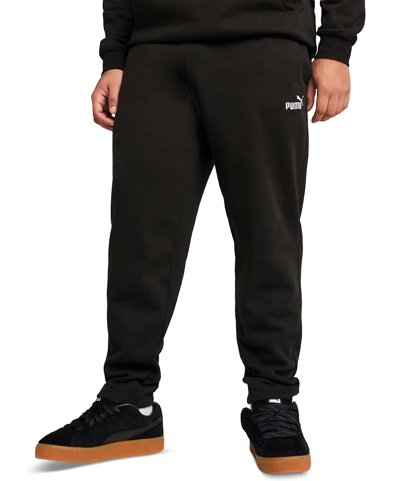 Puma Men's Logo Fleece Open Bottom Regular-Fit Sweatpants