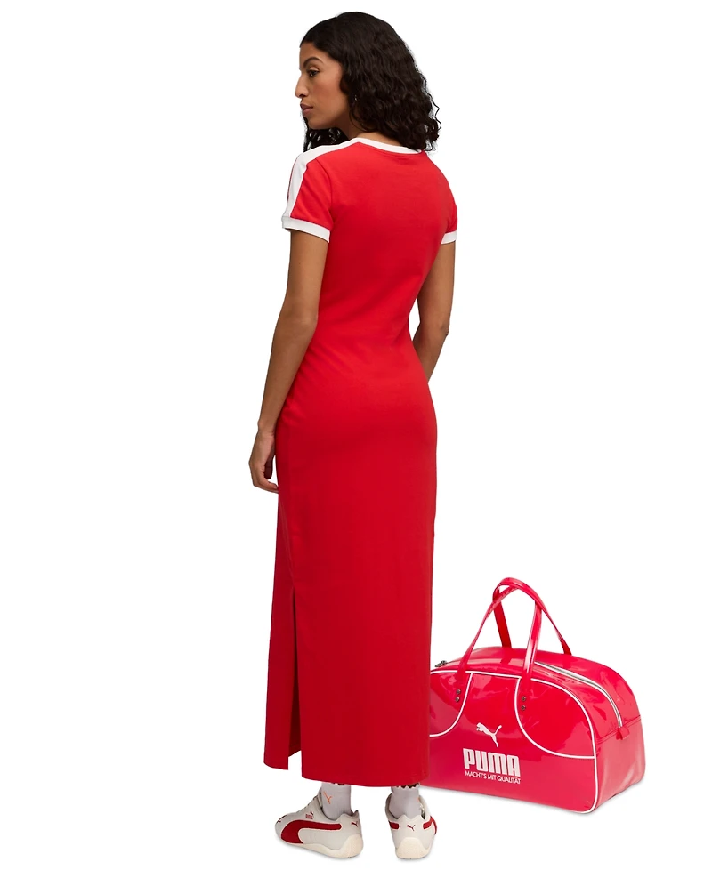 Puma Women's T7 Rib Neck Short-Sleeves Dress