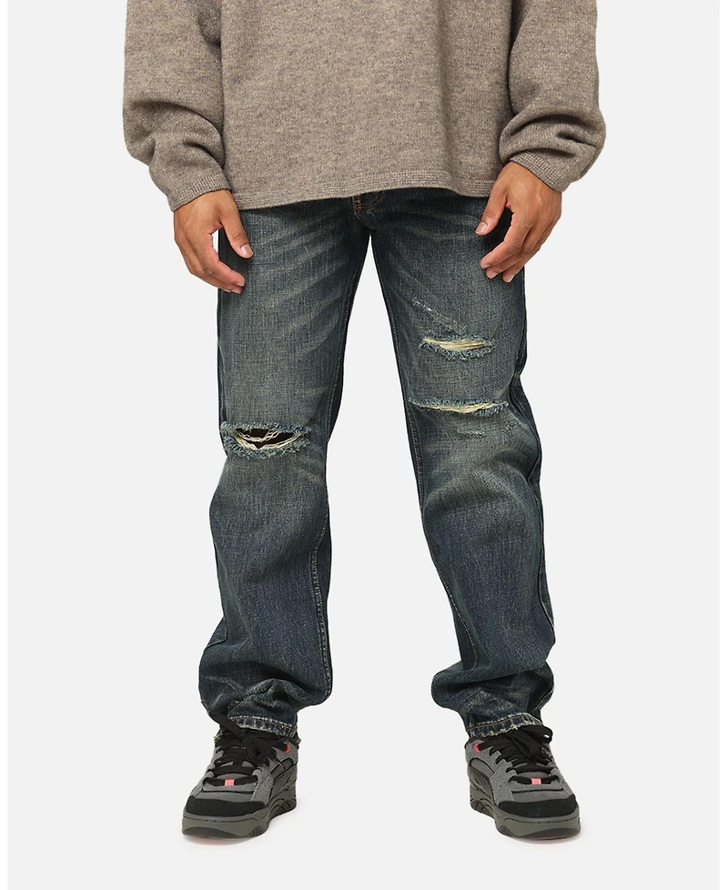 mnml Men's V726 Distressed Baggy Denim Pants