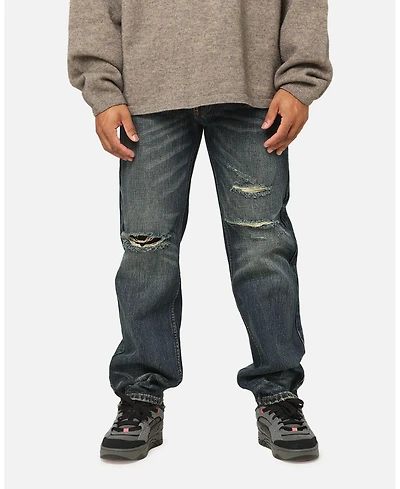 mnml Men's V726 Distressed Baggy Denim Pants