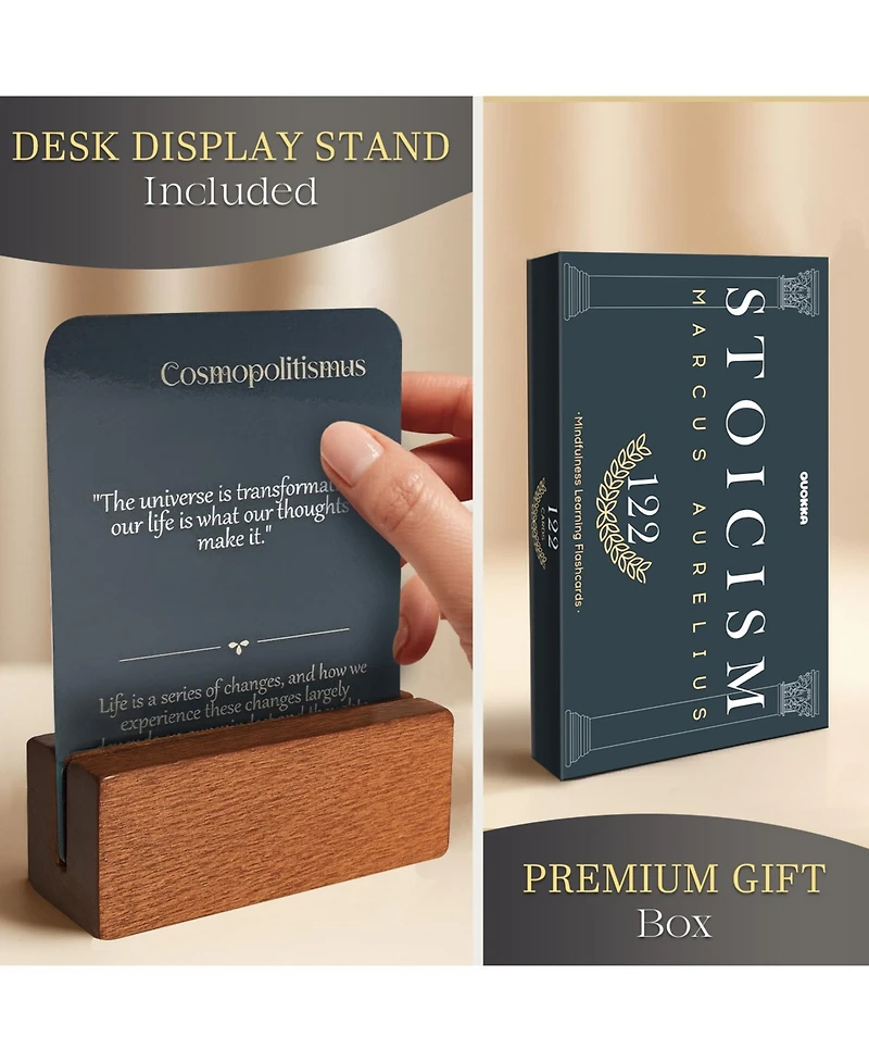 Quokka Stoicism Cards Marcus Aurelius - 122 Daily Quotes & Exercises