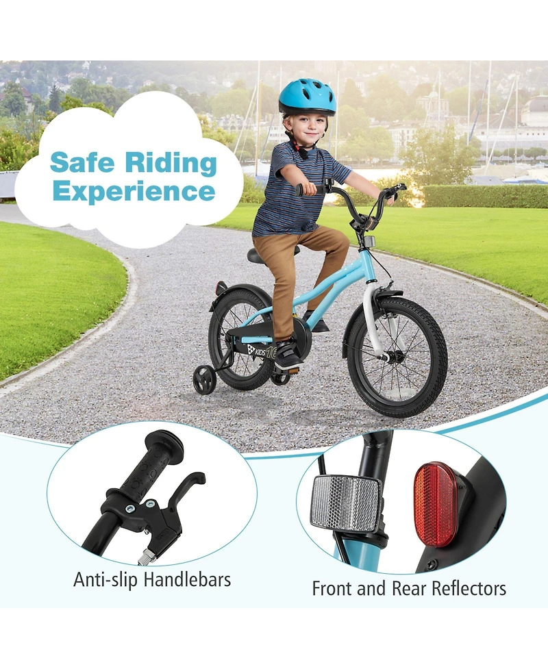 Sugift Kids Bike with Adjustable Handlebar, Seat & Training Wheels