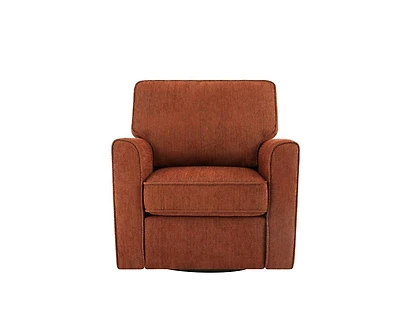 360°Swivel Chair with Side Pockets Compact Chenille Armchair