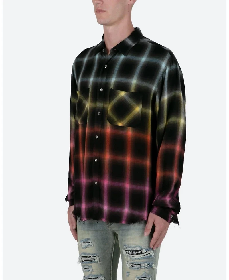 Loiter Men's mnml Ombre Flannel Shirt
