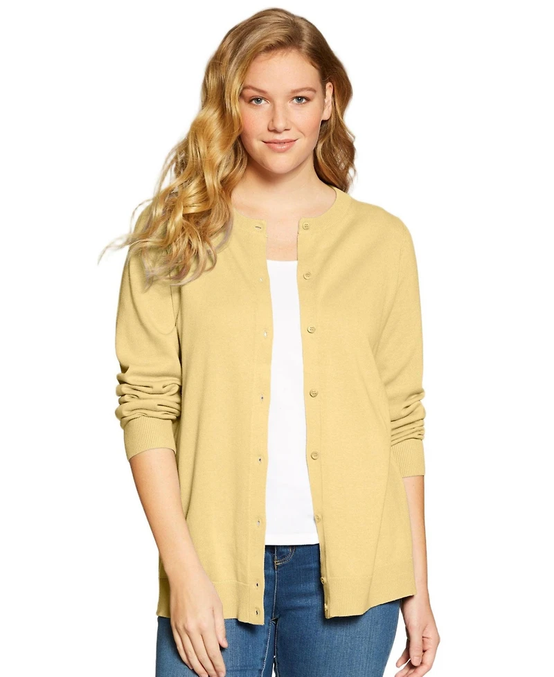 Woman Within Plus Perfect Long-Sleeve Cardigan