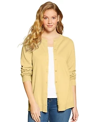 Woman Within Plus Perfect Long-Sleeve Cardigan