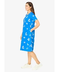 Woman Within Women's Plus Perfect Short-Sleeve Crewneck Tee Dress