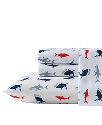 Nautica Branson Sharks Microfiber 3-Pc. Sheet Set, Twin Xl