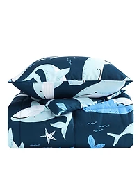 Nautica Finnian Whales Microfiber 3-Pc. Comforter Set, Twin