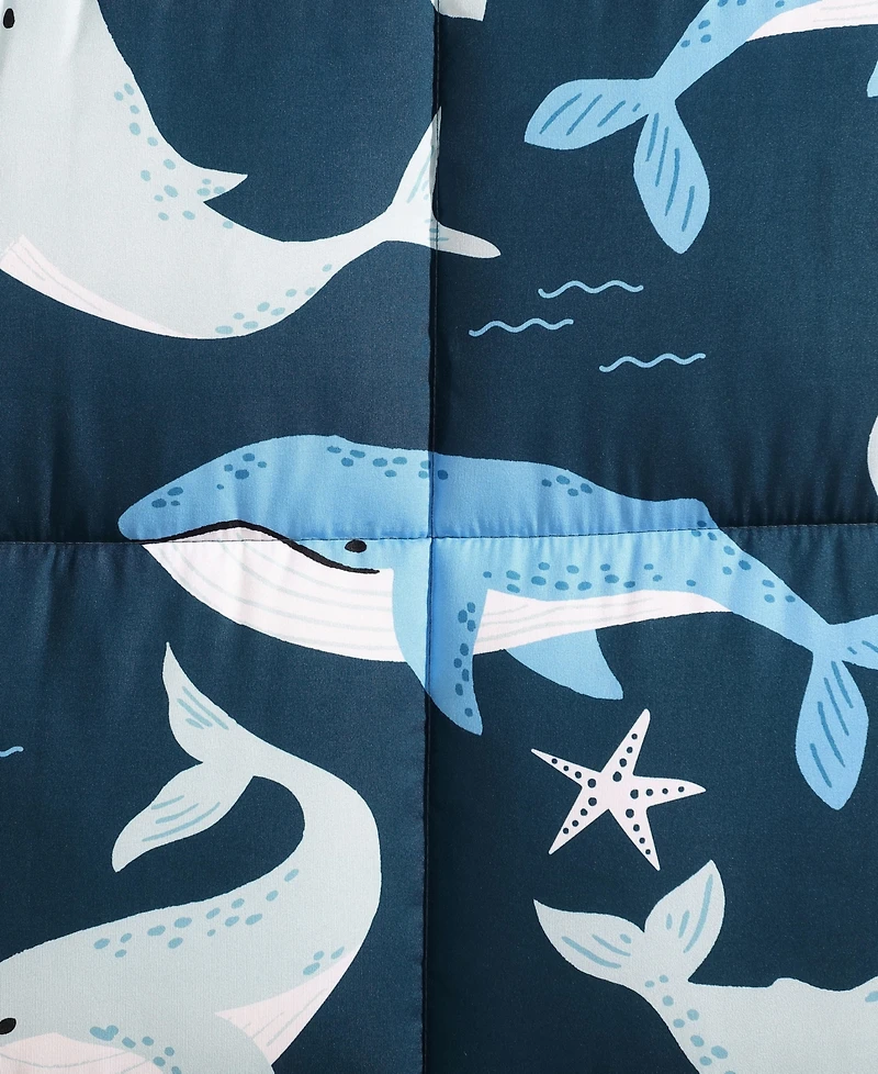 Nautica Finnian Whales Microfiber 4-Pc. Comforter Set, Full/Queen