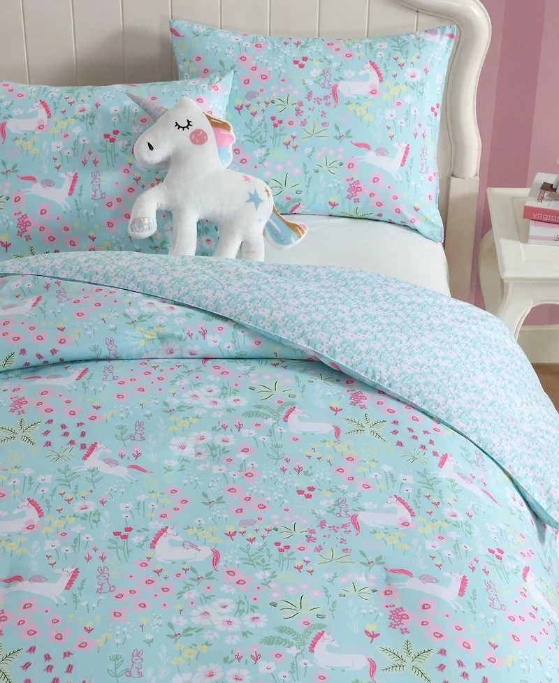 Laura Ashley Magical Unicorns Microfiber -Pc. Comforter Set