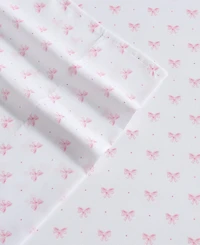 Laura Ashley Lovely Bows Microfiber 3-Pc. Sheet Set, Twin