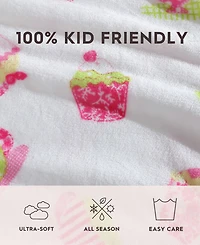 Laura Ashley Sweet Treat Ultra Soft Plush Fleece Throw, 60" x 50"