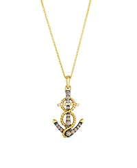 Le Vian Chocolate Diamond (0.22 ct. t.w.) and Vanilla Diamond (0.03 ct. t.w.) Chocolatier Pendant Necklace in 14k Honey Gold