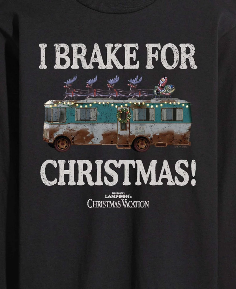 Airwaves Men's I Brake For Christmas Long-Sleeve Graphic T-Shirt