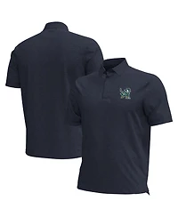 Under Armour Men's Navy Notre Dame Fighting Irish Hockey Leprechaun Drive Aura Polo Shirt