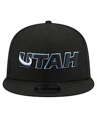 New Era Men's Black Utah Mammoth Team Wordmark 9FIFTY Snapback Hat