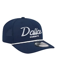 New Era Men's Navy Dallas Cowboys Script 9SEVENTY Adjustable Hat