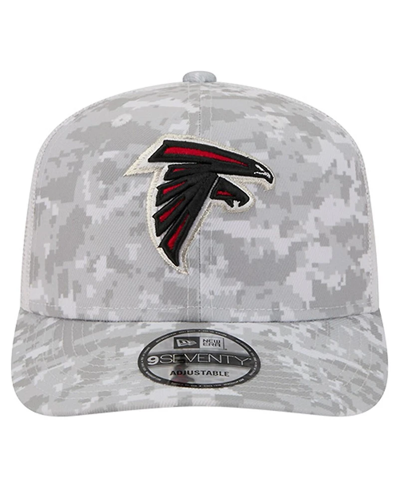 New Era Men's White Atlanta Falcons Salute to Service Fan Pack 9SEVENTY Trucker Adjustable Hat