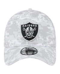 New Era Men's White Las Vegas Raiders 2025 Salute to Service Digital Camo Fan Pack 39THIRTY Flex Hat
