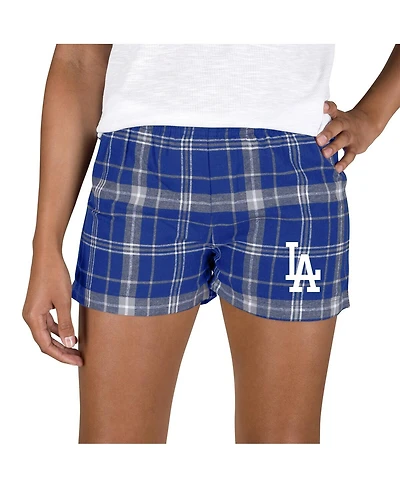 Concepts Sport Women's Royal/Gray Los Angeles Dodgers Ultimate Flannel Shorts