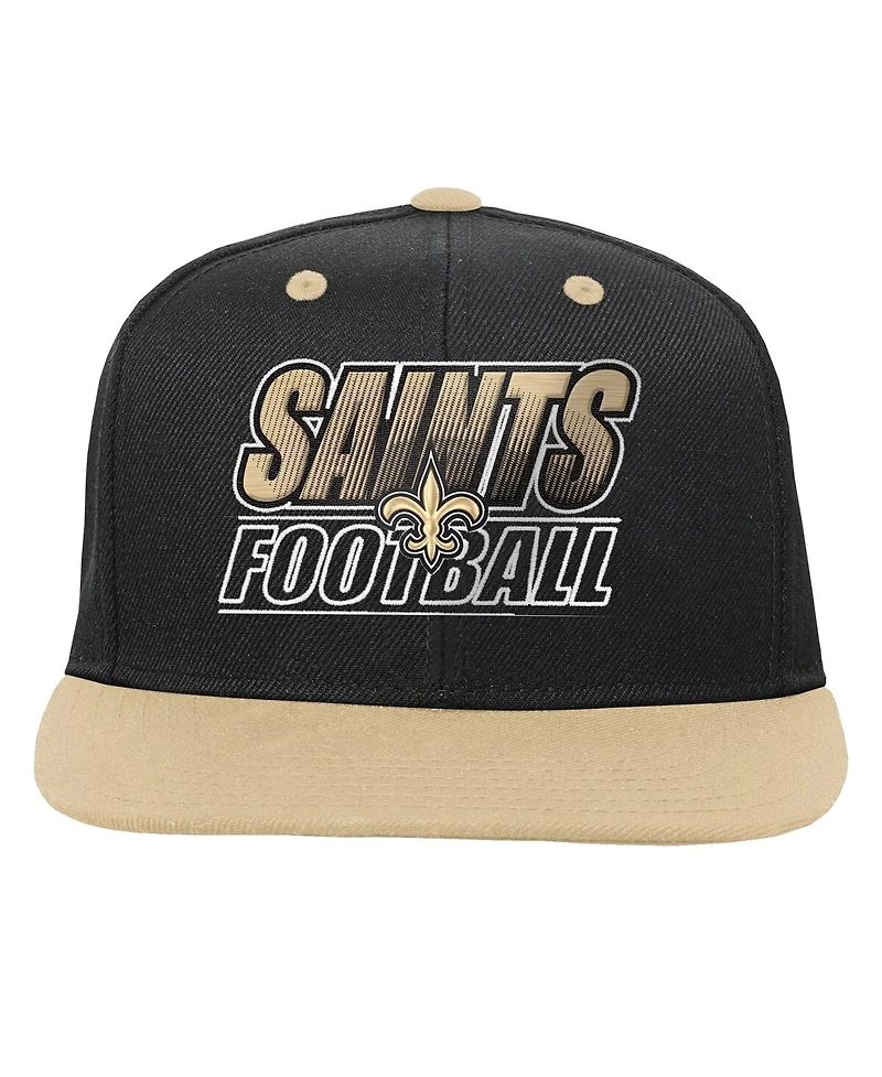 Outerstuff Big Boys and Girls Black New Orleans Saints Team Gradient Deadstock Snapback Hat