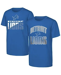 Outerstuff Big Boys and Girls 2-Pack Blue Detroit Lions Never Quit T-Shirt Set
