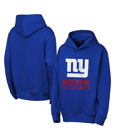 Outerstuff Big Boys and Girls Royal New York Giants Back to Basics Hoodie