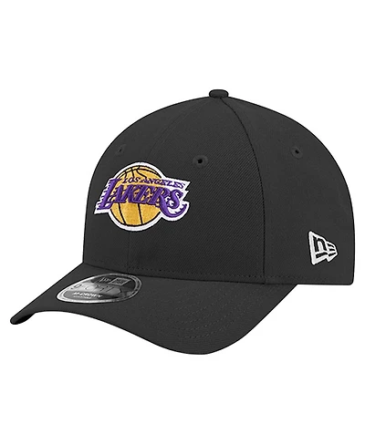 New Era Men's Black Los Angeles Lakers 9FORTY Stock M-Crown Adjustable Hat