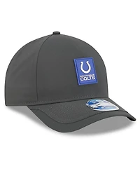 New Era Men's Charcoal Indianapolis Colts 2025 Sideline Cold Weather 9FORTY M-Crown Adjustable Hat