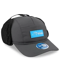 New Era Men's Charcoal Carolina Panthers 2025 Sideline Cold Weather Runner Dog Ear Adjustable Hat