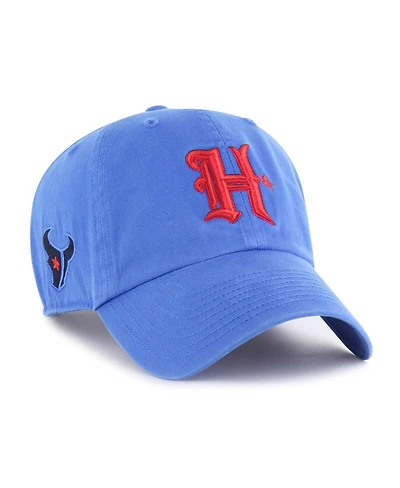 '47 Brand Men's Light Blue Houston Texans H-Town Side Logo Clean Up Adjustable Hat