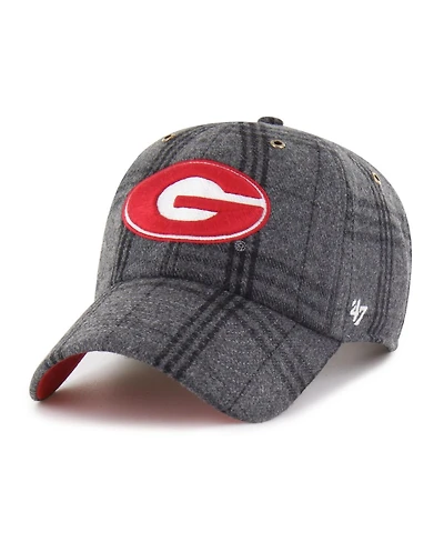 '47 Brand Men's and Women's Gray Georgia Bulldogs Plaid Windowpane Clean Up Adjustable Hat