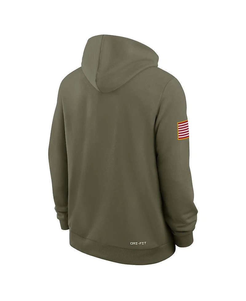 Nike Men's Olive Oklahoma State Cowboys 2025 Military Appreciation Dri-fit Hoodie