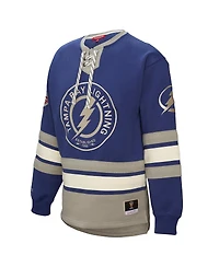 Mitchell & Ness Women's Blue Tampa Bay Lightning Heritage Lace-Up Pullover Sweatshirt