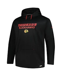 Fanatics Men's Black Chicago Blackhawks Authentic Pro Big Tall Pullover Hoodie