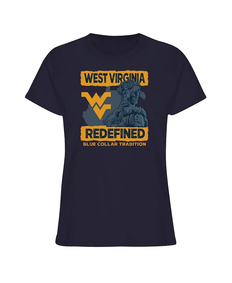 Image One Women's Navy West Virginia Mountaineers Fan T-Shirt