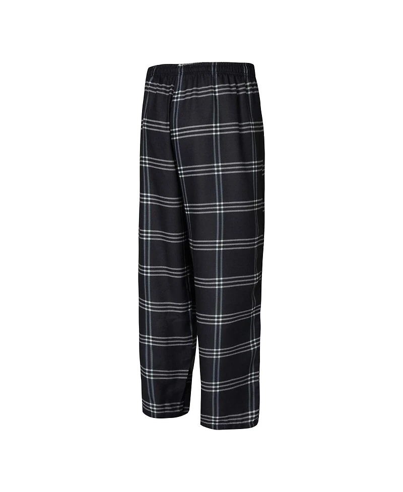 Concepts Sport Men's 2-Piece Black/Gray Utah Jazz Petition Long Sleeve Top and Plaid Pant Set