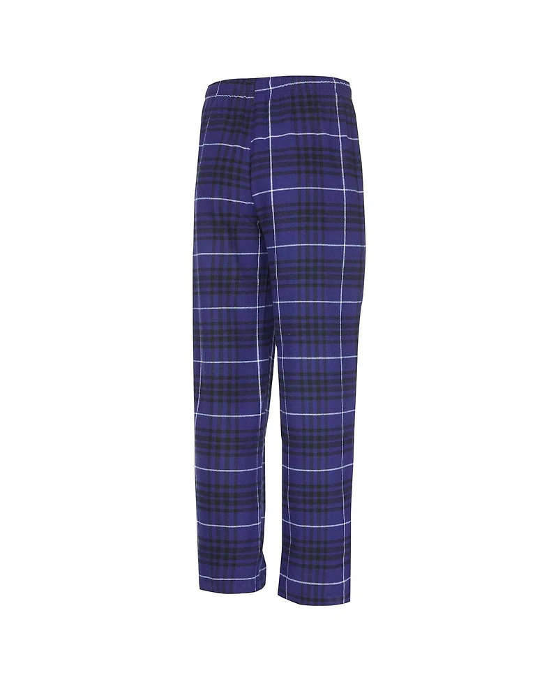 Concepts Sport Men's 2-Piece Purple/Black Sacramento Kings Vector Top and Flannel Pants Sleep Set