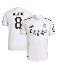 Adidas Men's Federico Valverde White Real Madrid 2025/26 Home Authentic Jersey
