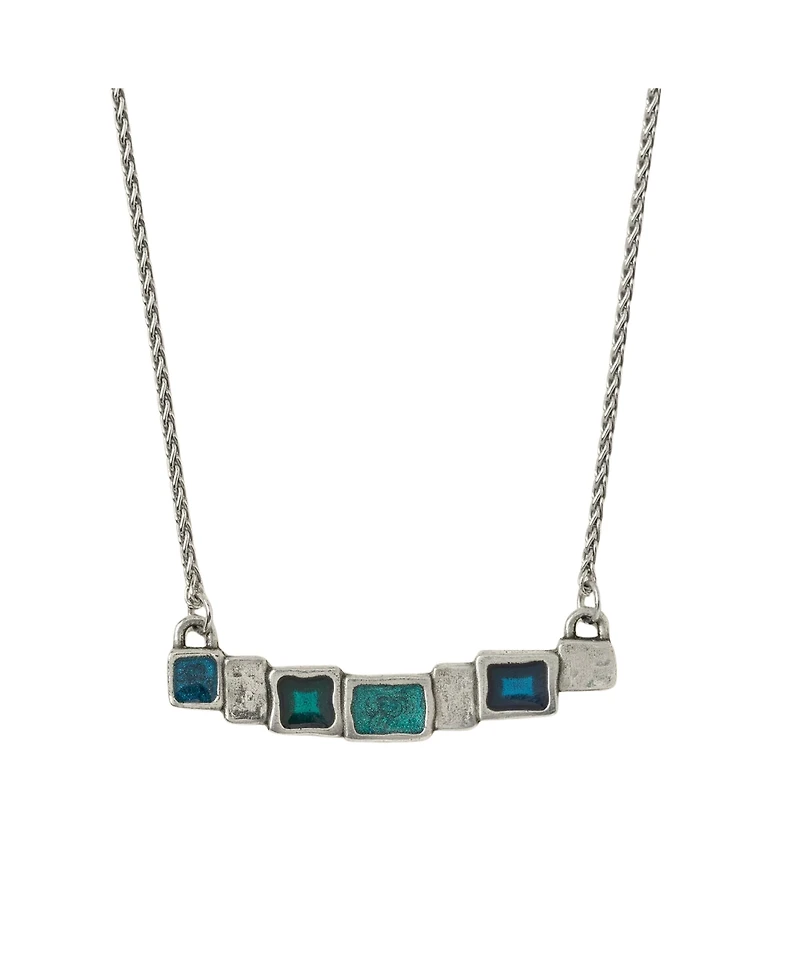 Uncommon Goods Stepping Stone Pewter Pendant Necklace